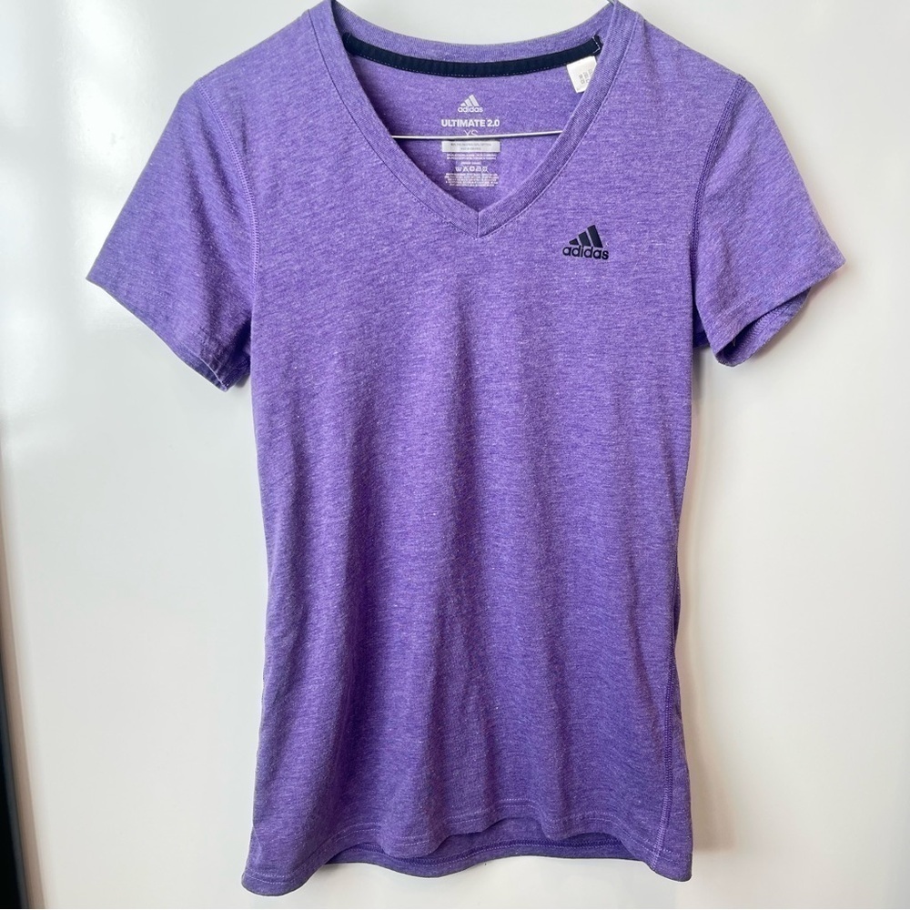5 FOR $20 Adidas Purple V-neck Shirt Women's sz XS